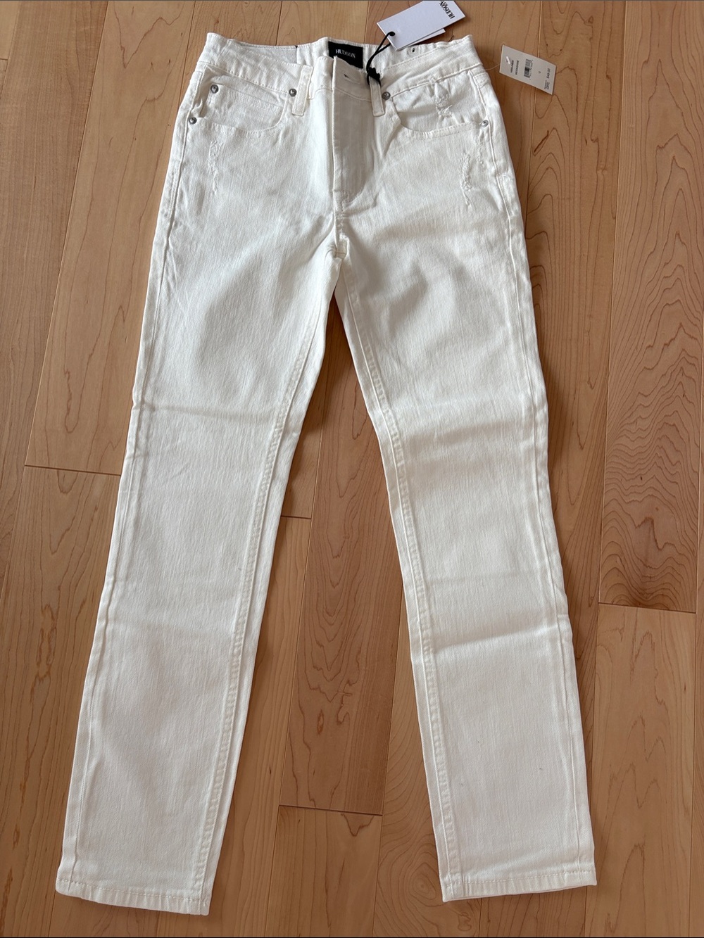 Hudson Kids Jeans Off-White Slim Straight Leg Jeans